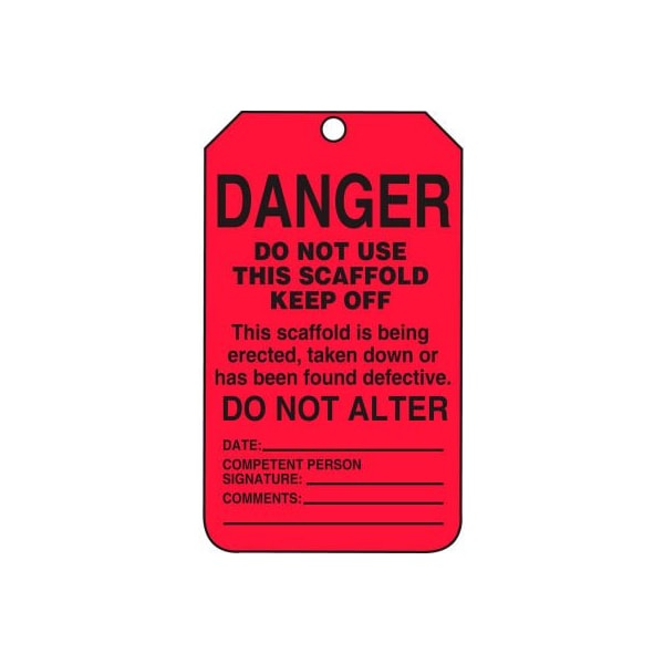 Accuform Accuform Danger Do Not Use This Scaffold Keep Off Tag, PF-Cardstock, 25/Pack TSS101CTP - main